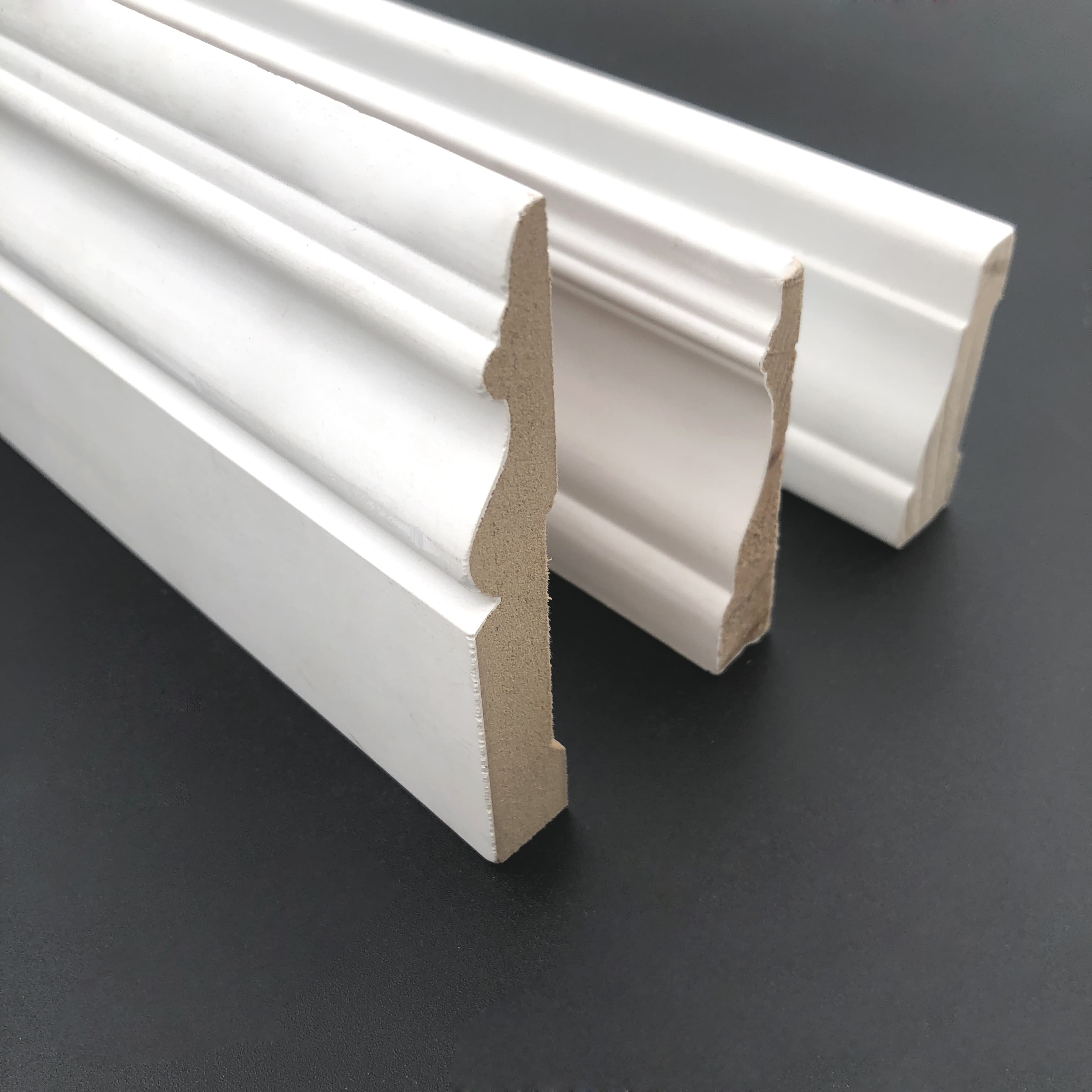 White Casing Moulding Crown Moulding Wrap Lines Primed Base Board