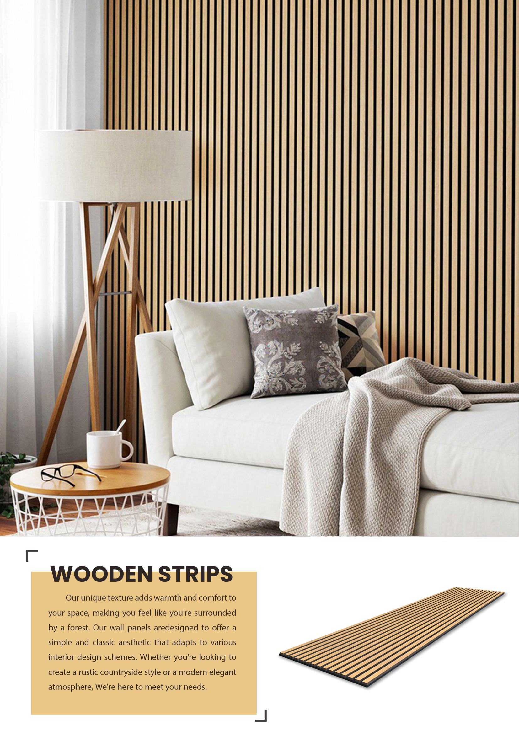 Slat Wooden Fiber Acoustic Panels